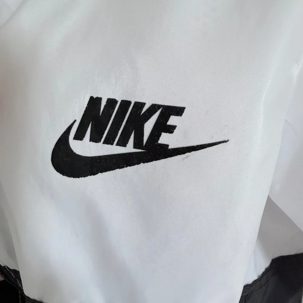Nike Kids Windbreaker Jacket White Black Just Do It Hooded Size‎ 4T